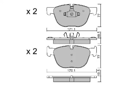 Комплект тормозных колодок (AISIN: BPBM-1010)